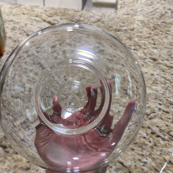 Polish Clear Glass Tumble Up Bedside Carafe Water Carafe Hotel Style Elegant - Picture 10 of 11